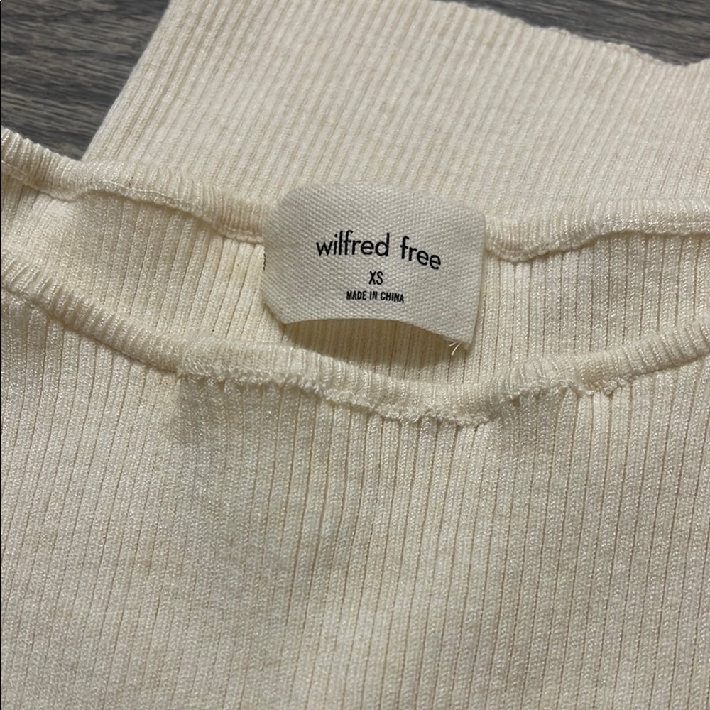 Wilfred Free Cream Ribbed Dress - Picture 6 of 6